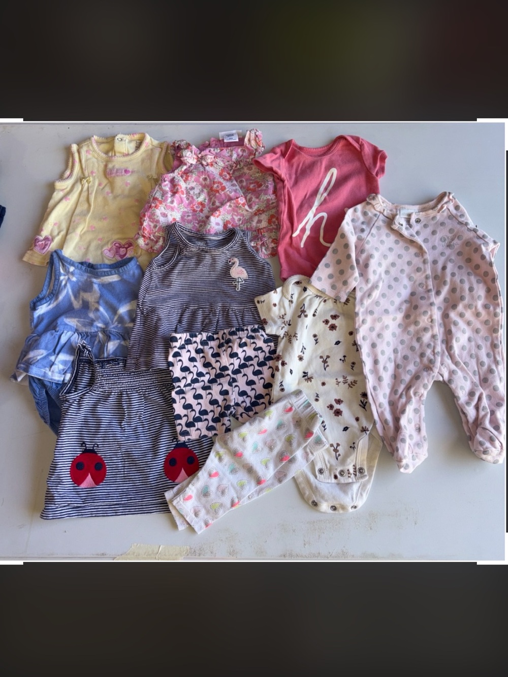 10 piece baby girl bundle; 3 months; spring, summer, fall
